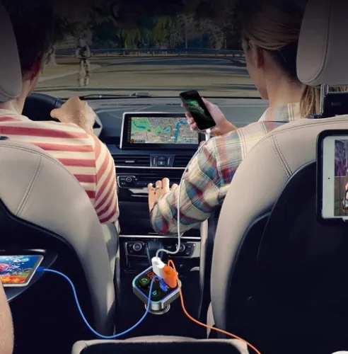 TRANSMITER FM BLUETOOTH SZYBKA ŁADOWARKA QC USB PD na Arena.pl