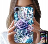 ETUI DO IPHONE 6 / 6S - KWIECISTE WZORY RÓŻEKWIATKI CASE + SZKŁO