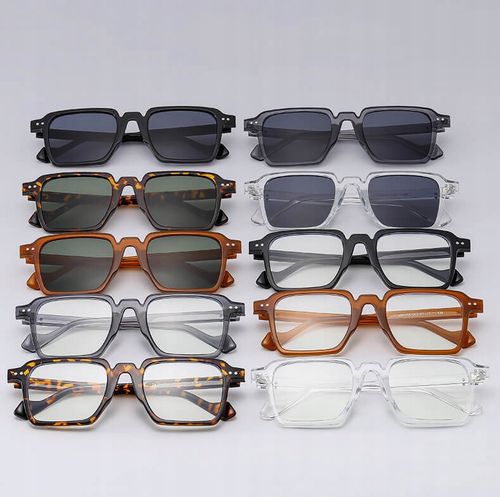 OKULARY PRZECIWSŁONECZNE filtr UV400 szare damskie męskie + ETUI + ŚCIERKA na Arena.pl