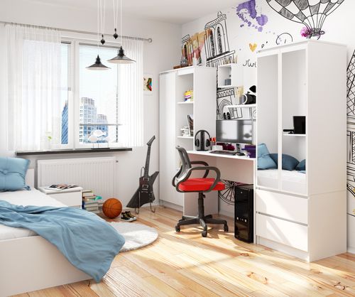 BIURKO B-17 PROSTE 120 cm BIAŁE WOLNOSTOJĄCE na Arena.pl