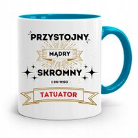 Dla Tatuażystki Tatuażysty Kubek Błękitny Prezent Z Nadrukiem Ze Zdjęciem