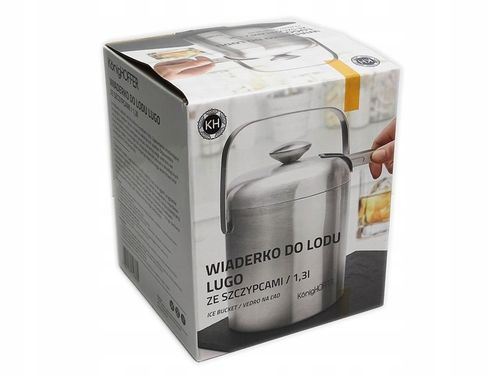 POJEMNIK NA LÓD z pokrywką DUŻE WIADERKO do lodu ZE STALI NIERDZEWNEJ 1.3l na Arena.pl