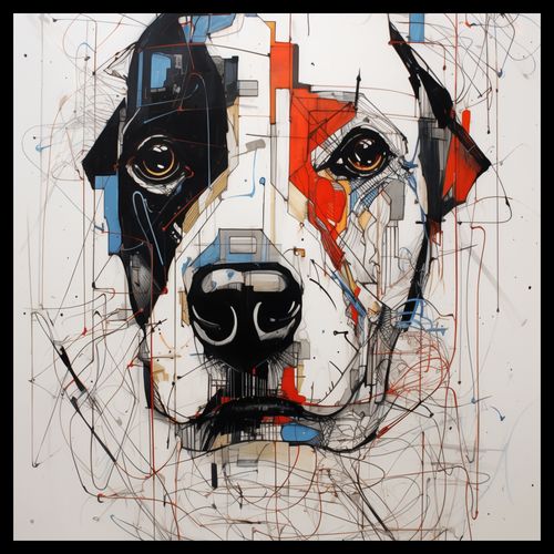 Plakat 40x40cm Przyrysowany Psiak na Arena.pl