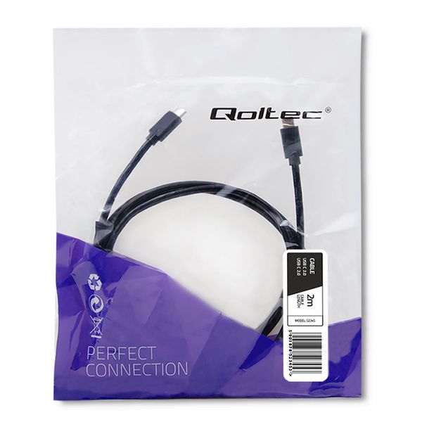 Qoltec Kabel USB 3.1 typ C męski | USB 3.1 typ C męski | 2.5m | Czarny zdjęcie 8