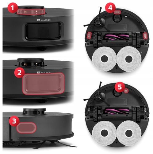 ROBOT SPRZĄTAJĄCY MOPUJĄCY WELLTEC R90 PRO + STACJA 5W1 + AKCESORIA na Arena.pl