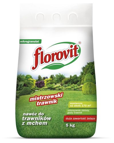 Florovit nawóz mistrzowski trawnik z mchem granulat 5kg na Arena.pl