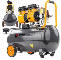 KOMPRESOR BEZOLEJOWY 50L SPRĘŻARKA 8 BAR 290l/min 230V SEPARATOR CICHY 59dB