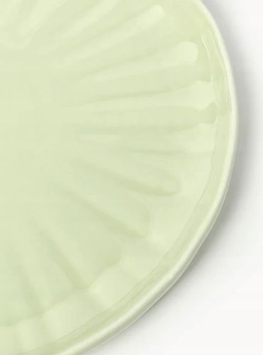 Komplet naczyń z porcelany z reliefem Sali, dla 4 osób 12elem Jasny zielony na Arena.pl