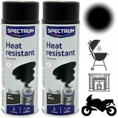 FARBA ŻAROODPORNA DO KOMINKÓW TŁUMIKÓW CZARNY MAT