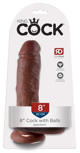 Dildo z jądrami King Cock 20 cm zdjęcie 1