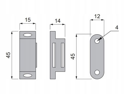 10x ZATRZASK MEBLOWY MAGNES DO DRZWI ZAMEK DO MEBLI MOCNY BIAŁY na Arena.pl