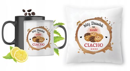 Dla Dziadka Zestaw Kubek Magiczny + Poduszka Z Nadrukiem Ze Zdjęciem na Arena.pl