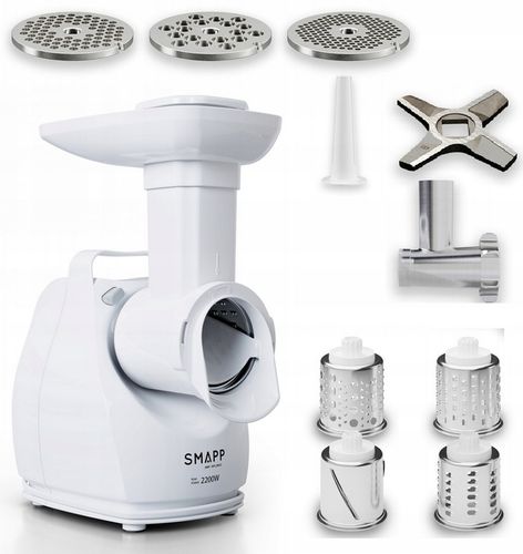 MASZYNKA DO MIELENIA MIĘSA SMAPP Z SZATKOWNICA 2200W MOCNA na Arena.pl