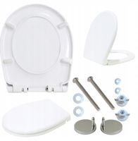 DESKA WC SEDESOWA WOLNOOPADAJĄCA TWARDY DUROPLAST UNIWERSALNA 35X42