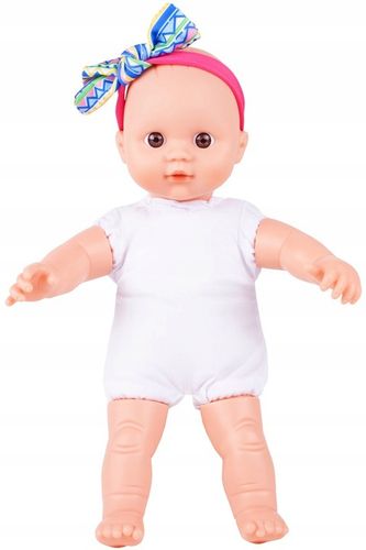 LALKA MIĘKKA INERAKTYWNA BOBAS NIEMOWLAK ZE SMOCZKIEM WYDAJE DŹWIĘKI 31 CM na Arena.pl