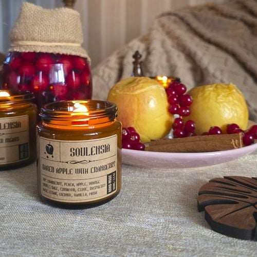 Zestaw Jesień Świece Sojowe na prezent w słoiku, handmade, 4x Świeca 100 ml na Arena.pl