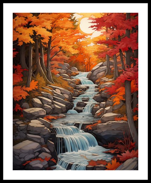 Plakat 40x50cm Jesienne Wodospady zdjęcie 3