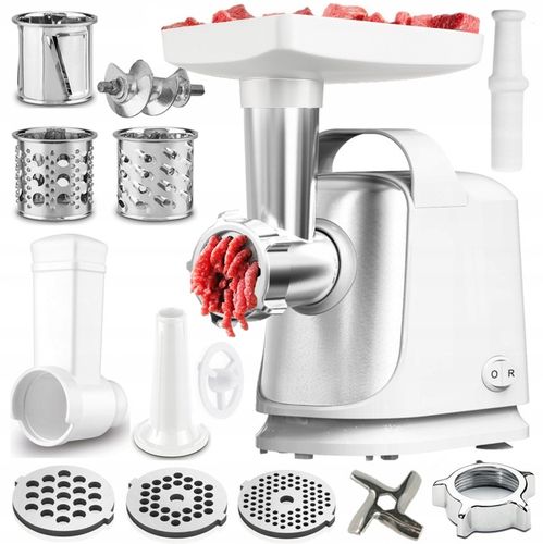 MASZYNKA DO MIELENIA MIĘSA KIEŁBASY 3 SITA + SZATKOWNICA REWERS MOC na Arena.pl