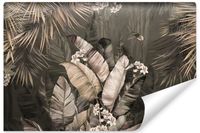 Fototapeta LIŚCIE Bananowe Tropikalne Kwiaty Styl Vintage 135cm x 90cm