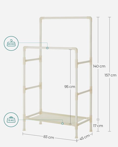 Wieszak Stojak na Ubrania - RDR01WT zdjęcie 6