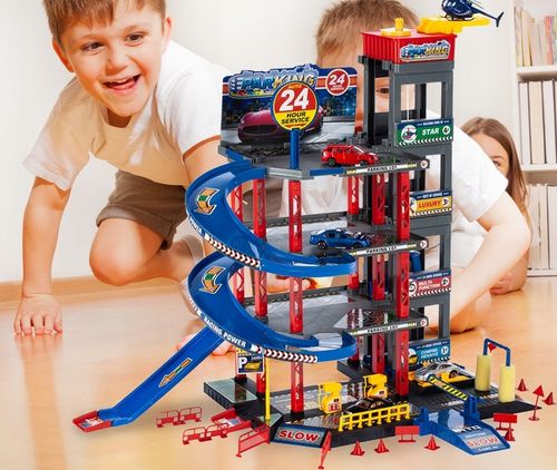 GARAŻ WIELOPOZIOMOWY PARKING SAMOCHODOWY AUTA HELIKOPTER Z WINDĄ DLA DZIECI na Arena.pl