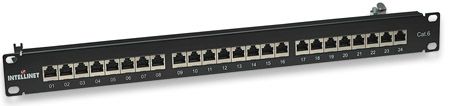 Patch panel FTP Cat6 24 porty, 1U, czarny zdjęcie 1
