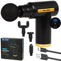 PISTOLET DO MASAŻU PLECÓW CIAŁA STÓP MASAŻER MASSAGE GUN ZESTAW 4 KOŃCÓWEK