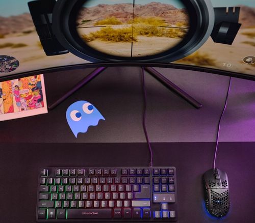 MYSZKA GAMINGOWA PRZEWODOWA ULTRA LEKKA 65g MYSZ KOMPUTEROWA DLA GRACZY LED na Arena.pl