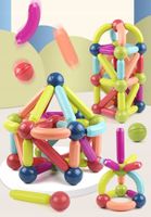 EDUKACYJNE DUŻE KLOCKI MAGNETYCZNE KONSTRUKCYJNE MAGNETIC STICKS DLA DZIECI