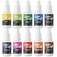 Barwniki spożywcze w płynie -Zestaw 10 kolorów Do ciast, mas,lukrów,napojów