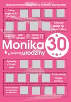 prezent URODZINY KARTKA ZDRAPKA kobiety 30 40 50