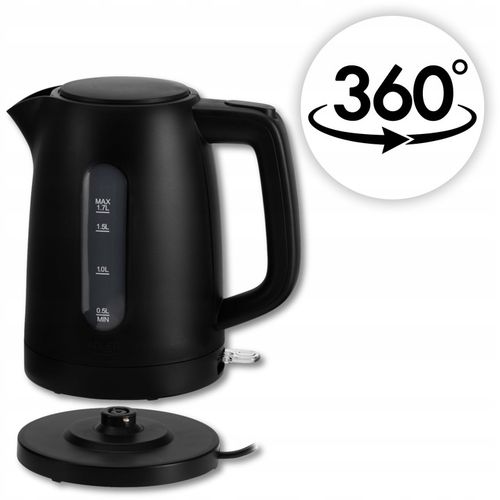 CZAJNIK ELEKTRYCZNY BEZPRZEWODOWY 2200W 1,7l CZARNY CICHY Z na Arena.pl