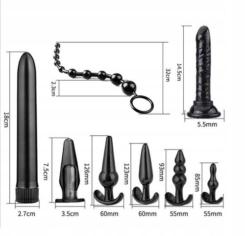 SEX ZESTAW KOREK ANALNY DILDO WIBRATOR SONDA 8el. na Arena.pl
