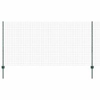 Ogrodzenie z słupkami Zielony 1.2 x 25 m Stal