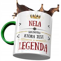 Kubek Zielony Dla Neli Żony Koleżanki Prezent Z Nadrukiem Ze Zdjęciem