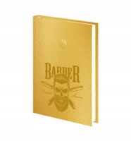PLANER dla barbera kalendarz dzienny A4 2026 złoty srebrny z grawerem