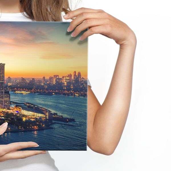 Obraz Na Płótnie Canvas Do Biura MANHATTAN NY Panorama 145cm x 45cm zdjęcie 3