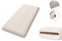 Materac 90x200 z kokosem - Pascall Futon Medium Coco - Ecru