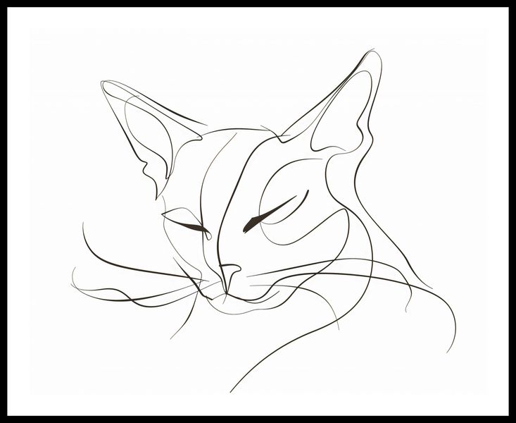 Plakat 76x60,5cm Linijny Kot zdjęcie 3