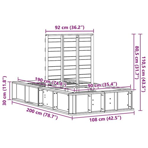 Ramka łóżka z przechowywaniem Brązowy 90 x 190 cm drewno na Arena.pl