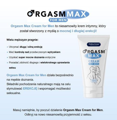 krem orgasm max na erekcję dla mężczyzn 50 ml na Arena.pl