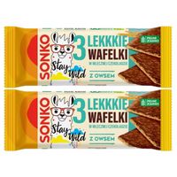 Sonko Kids Lekkie wafelki z owsem w mlecznej czekoladzie 36 g x 2 sztuk
