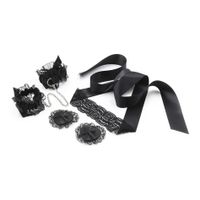 lace me up black lace set crushious