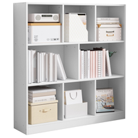 REGAŁ OTWARTY STOJĄCY NOWOCZESNY DUŻY BIAŁY PÓŁKA SZAFKA KOMODA 8 PÓŁEK