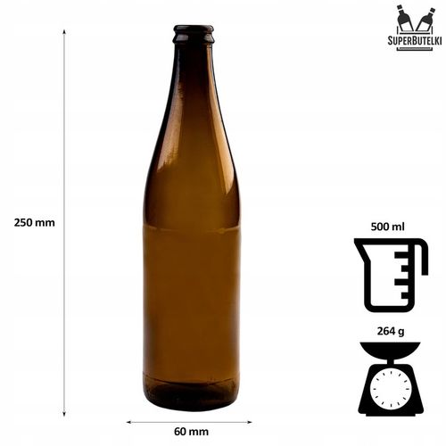 50x BUTELKA SZKLANA na PIWO 500 ml BRĄZOWA 0,5 L BUTELKI SZKLANE DO PIWA na Arena.pl