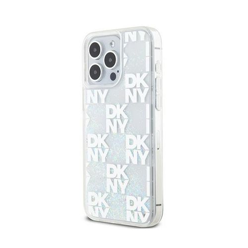 DKNY Liquid Glitter Multilogo - Etui iPhone 15 Pro Max (biały) na Arena.pl