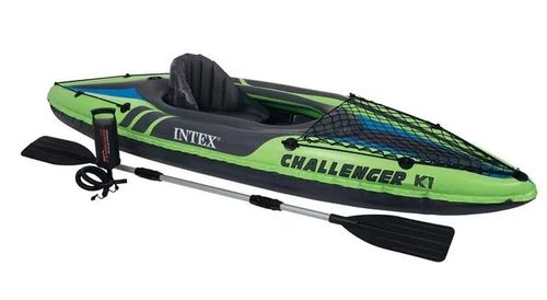 Kajak 1os. Challenger K1 Intex 68305 Pompka Wiosło na Arena.pl