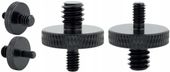 Adapter śruba redukcja 1/4" na M4 statywowa aluminiowa czarna 18 mm