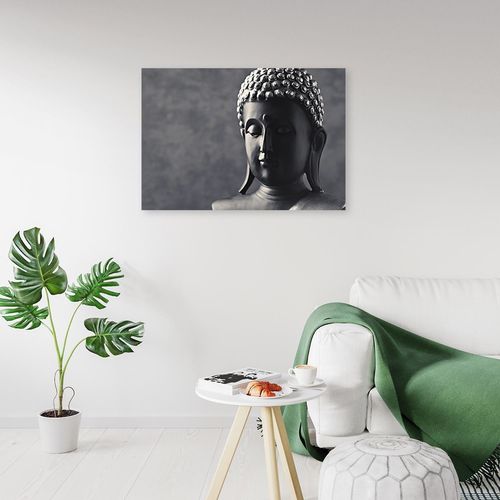 Obraz na płótnie – Canvas, Budda na szarym tle 90x60 na Arena.pl