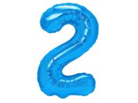 Balon foliowy "cyfra 2", ciemno niebieska, 100 cm [balon na hel]